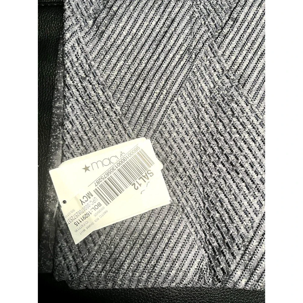 Hotel Collection Composite Geometric European Sham – Pima Cotton Sateen, Indigo